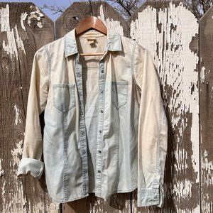 MOSSIMO WESTERN faded denim top